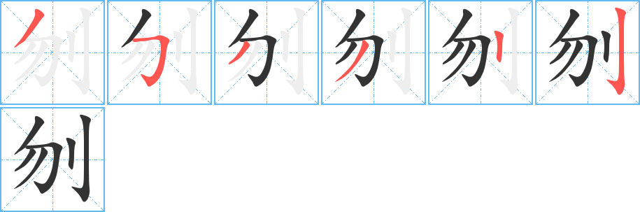 刎的筆順筆畫