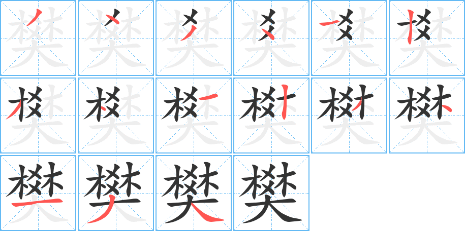 樊的筆順筆畫