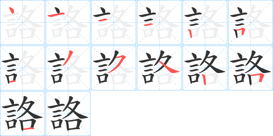 詻的筆順筆畫