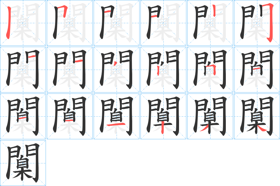 闑的筆順筆畫(huà)