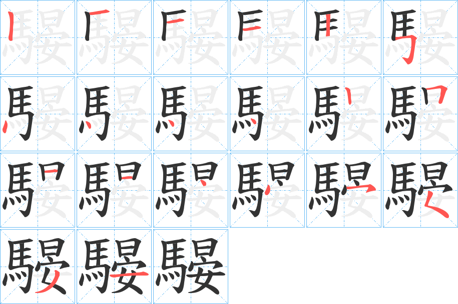 騴的筆順筆畫